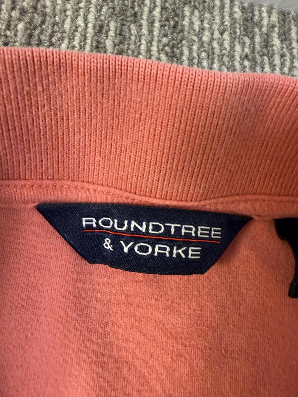 Roundtree & Yorke Polo Shirt Mens Big 3XLT Pink Stripe 100% Cotton Casual Knit - Picture 2 of 9